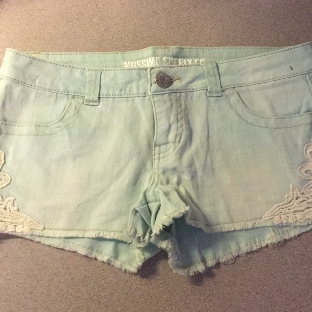 Colored jean shorts